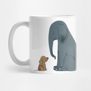 Elephant and dog best friend Mug